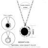 Hänge halsband 2023 koreansk version mode romerska siffror Dänta halsband svart vit färg akryl för kvinnor smycken gåva