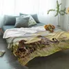 Одеяло два гепарда фланелевых флиновых флисовых кровать одеяло покрыто покрывало