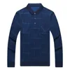 Herren Polos Mode Designer Marke Drehen Unten Kragen Mann Polo Shirt Männer Casual Plaid Spandex Langarm Tops Herbst Kleidung 230614