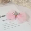 Hår tillbehör boutique 20st mode royal rhinestone tiaras bow clips glitter krona bowknot hårnålar prinsessan huvudbonader