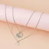 Pendentif colliers 2 pièces/ensemble fête des mères mère fille en acier inoxydable amour collier présente des bijoux cadeau d'anniversaire pour