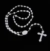 Anhänger Halsketten Anhänger Schmuck Katholische Rosenkranz Halskette Kunststoff Religiöse Jesus Kreuz Kruzifix Nacht Leuchtende Drop Lieferung Otbei