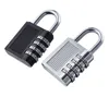 Fechaduras de porta 4 dígitos liga de zinco combinação cadeado bagagem anti-roubo segurança à prova de intempéries ginásio ao ar livre com segurança código fechadura preta 230614