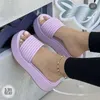 Slippers Grote Maat 43 Zomer Zwart Roze Chunky Hakken Muilezels Hoge Hakken Leisure Trendy Platform Wiggen Sandalen Outdoor Schoenen Voor vrouwen 2023