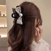 Retro Women's Polka Dot Bow Hair Claw Fashion Grab Clip New Hair Clip Female Back of The Head Shark Clip Headdress