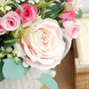 Dried Flowers Silk Artificial Rose Fake Big Head Balcony Living Room Christmas Wedding Home Decor Bouquet Wreath Scrapbook Accessories