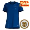 2023 24 Cruzeiro William Womens 축구 유니폼 Hado W.Ribeiro M.Vital Home Away Short Sleeves 축구 셔츠