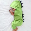 Pajamas Baby Clothing Baby Boy Girl Clothes Baby Dinosaur Hooded Romper Jumpsuit Outfits Autumn Winter Kids Clothes 230614