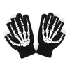 Moda z pełnym palcem unisex dzianinowe rękawiczki szkieletu ghost kość dotykowa 2485