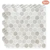 Hexagonal Peel and Stick Wallpaper Backspalsh Tile Sticker Vinylplattor för kök väggdekor Vattentäta badrum väggklistermärken