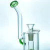 Glass Bong Hookah Tree Water Pipe med 1 gren Perc14mm -kontakt rakt igenom 332