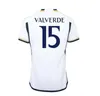 2023 2024 soccer jerseys REAL VINI JR CAMAVINGA TCHOUAMENI VALVERDE MODRIC ALABA camiseta Kroos Rodriguez uniform home away men kids kit football shirt