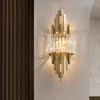 Wall Lamp 2023 Modern LED Crystal Nordic Creative Luxury Gold Plated Bedside Suitable For Bedroom And Living Room Lighting