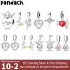 925 silver Fit Pandora Original charms DIY Pendant women Bracelets bead Valentine Day Collection Cupid Heart Earrings