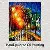 Moderne canvas schilderij landschapskunst afscheid van de herfst Ii handgeschilderde romantische kunstwerken wanddecoratie