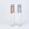 8 ml läppglansrör behållare Rensar mini påfyllningsbara läppbalsamflaskor med läppbrushguld/silverlock för DIY -läppprov resor split cha qqri