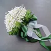 Dekorative Blumen High-End Gypsophila Holding Flower Babybreath Bouquet Braut Hochzeit Shooting Requisiten Zubehör Satinband für Accessoires