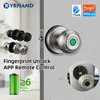 Door Locks YRHAND Fingerprint lock for Tuya Bluetooth waterproof smart lock Keyless entry Biometric Fingerprint Type-C and key unlock 230614