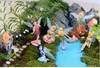 Obiekty dekoracyjne figurki 6pcs Flower Fairy Pixie Fly Wing Miniatures Girl Figurines Fairy Garden Akcesoria Dollhouse Ornament Dekorat ogrodowy 230614