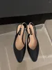 Sandalen Bailamos Vrouwen Flats Lage Hak Slingback Slip Op Ondiepe Muilezels Schoenen Puntschoen Vrouwelijke Kantoor Dame Werk Mujer