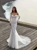 Wedding Dress 2023 Arrival Embridery Mermaid Dresses For Women Long-Sleeves Sweet-heart Appliques Bride