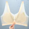 Completo da yoga Reggiseno femminile estivo Seta di ghiaccio ultrasottile Bella schiena Intimo arricciato V profondo Traspirante Senza cuciture Sleep Lingerie da donna