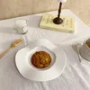 Piatti da portata in ceramica per insalata Dessert Pane Chic Irregolare Pasta Verdure Piatto da colazione Decorativo Casa Ristorante Stoviglie