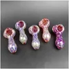 Smoking Pipes Hand Glass Mini Colorf Pink Cute Beauty Spoon Heady Pipe For Tobacco Drop Delivery Home Garden Household Sundries Acces Dh0Ms