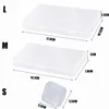 New 10PCS Mini Storage Box Transparent Plastic Box Earrings Jewelry Packaging Storage Small Square Boxes Desktop Jewelry Organizer