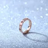 Designer Popular Titanium steel all-nail ring ins Carter fashion rose gold Gold six-diamond couple W1HS