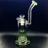 Glass Bong Hookah Tree Water Pipe med 1 gren Perc14mm -kontakt rakt igenom 332