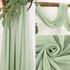 Inne imprezy imprezowe zapasy szyfonowe łuk ślubny taping tkanin Wedding Arch Drape Sheer Tacdrop ​​Curtain na ceremonię ślubną Dekoracje sufitowe 230614