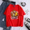 T-shirts voor heren Huaxia Zodiac Xiangyun Chicken Support Boy Print Hong Kong Style Europese en Amerikaanse katoenen korte mouwen