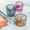 Candle Holders Wholesale Cup Clear Thick-walled Glass Candlestick Ornaments Nordic Morandi Jar Stained