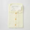 Vinterdjockad baby -knappstickning Wrap Newborn Anti Kick Sleeping Bag 2023