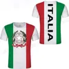 Heren T-shirts Italië Vlag T-shirt Mannen Mode T-shirts Kinderen Hip Hop Tee Top Italië Nationaal Embleem 3d Print T-shirt Oversized Heren T-shirt Vrouwen 230615