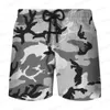 Shorts Masculino Verão Camuflado Estampado Shorts Havaiano Estilo Férias Calças Casual Outdoor Streetwear Moda Masculino Roupas Grandes 230615