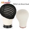 Wig Stand Alileader Wig Head With Stand Cork Canvas Block Head With Wig Holder Mannequin Head Stand Wig Making Kits Dome Cap T Pins Gifts 230614