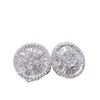 Trendy Flower Lab diamant cz Stud Earring Real 925 Sterling Silver Engagement Wedding Oorbellen voor vrouwen Gemstone Party Sieraden