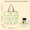 Reusable Grocery Bags Orange Big Flower Pink And White Grid Cat Cherry Flowers Leaves Dots Stripe Purple Yellow Rainbow Lines Red Bl Otjvk