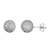 Gold Plated Brass Stud Earrings Iced Out Zircon Ball Stud Earring Diamond Clustered Beads Studs Earrings for Women Men