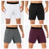 LL Pantalones cortos para hombre Traje de yoga Pantalones cortos para hombre Correr Deporte Baloncesto Transpirable Entrenador Pantalones Ropa deportiva para adultos Gimnasio Ejercicio Ropa deportiva Elástico de secado rápido