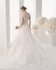 Bröllopsklänning mode v-ringning tyllboll klänning applicerade klänningar 2023 riktiga vestidos de noiva charmiga domstolståg formell brud