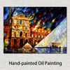 Vibrant Oil Painting Street Landscape Louvre Museum Handmade Canvas Art Contemporary Loft Decor