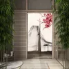 カーテン日本のインクペインティングドアカーテンダイニングルームドア装飾カーテンパーティションカーテンドレープキッチンの入り口ハーフカーテン230615