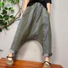 Dżinsowe dżinsy Fairynatural Ladies Elastyczne pasiaste spodnie w paski w paski w paski 2023 Spring Korean Style Women Casual Street Lose Pantalons