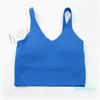 Lijn tank Classic Popular Fitness Bra Butter Soft Women Sport Tank Gym Crop Yoga Vest Back Schokbestendig met verwijderbare borstkussengroothandel