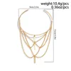 Bangle Ingemark Vintage Multilayer Stick Tassel Pendant Upper Armband Cuff Open Bangles For Women Long Chain Arm Body Bracelet Jewelry