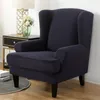 Cortina Floral Wing Chair Cover Sloping King Back Fundas para sillones Elástico Slipcover Wingback Sofa Slipcovers 230615