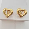 Backs Earrings LONDANY Love Europe And The United States Retro High Sense Heart-shaped Ear Clip Brass